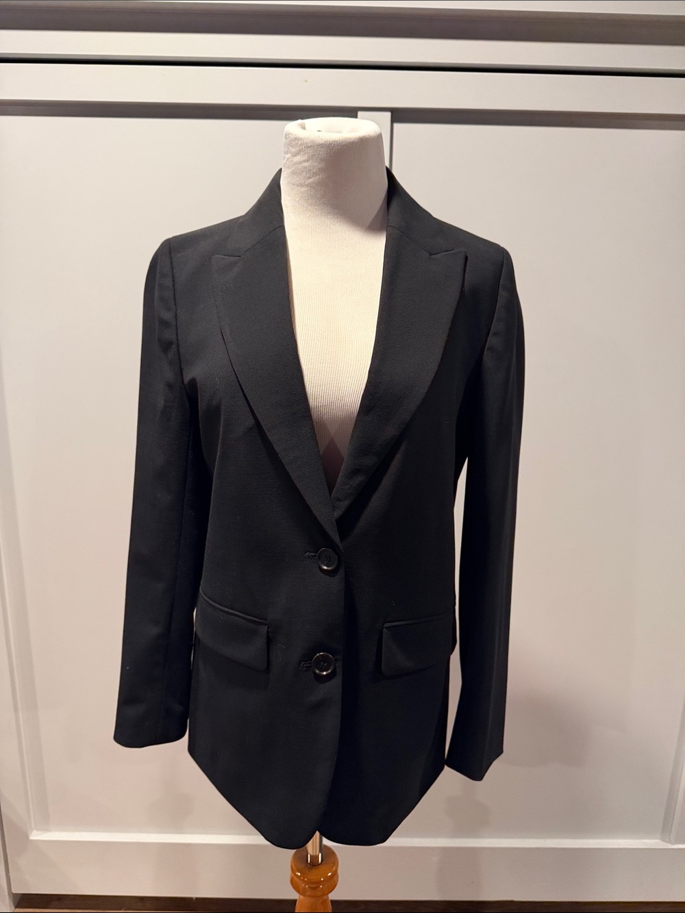 Women's Black Two-Button Tailored Blazer